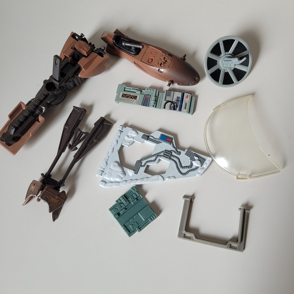 Vintage Kenner Star Wars Vehicle Parts Lot - Speeder Bike Snowspeeder Hoth